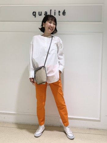 【京都髙島屋】169cmでヒップ下です。後ろが長くなっているので、気になるヒップ、太ももをカバーしてくれます。